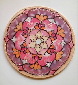 selyemfestés mandala