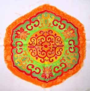 mandalafestés, selyemfestés