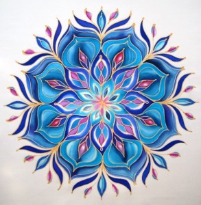 Selyemfestés - selyemmandala