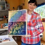 selyemfestés-forró batik technika