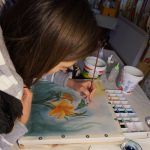 selyemfestés akvarell technika